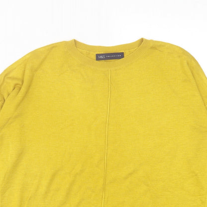 Womens UK Size S Marks and Spencer Yellow Pullover Jumper