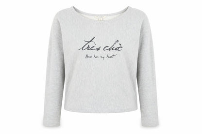 Miss Selfridge Womens Grey Cotton Pullover Sweatshirt Size 12 Pullover - Paris Has My Heart