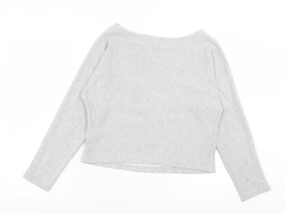 Miss Selfridge Womens Grey Cotton Pullover Sweatshirt Size 12 Pullover - Paris Has My Heart