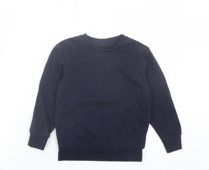 George Boys Blue Cotton Pullover Sweatshirt Size 5-6 Years Pullover