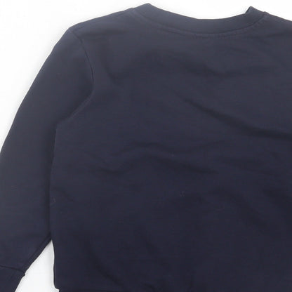 George Boys Blue Cotton Pullover Sweatshirt Size 5-6 Years Pullover