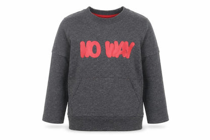 Very Boys Grey Cotton Pullover Sweatshirt Size 2-3 Years Pullover - No Way