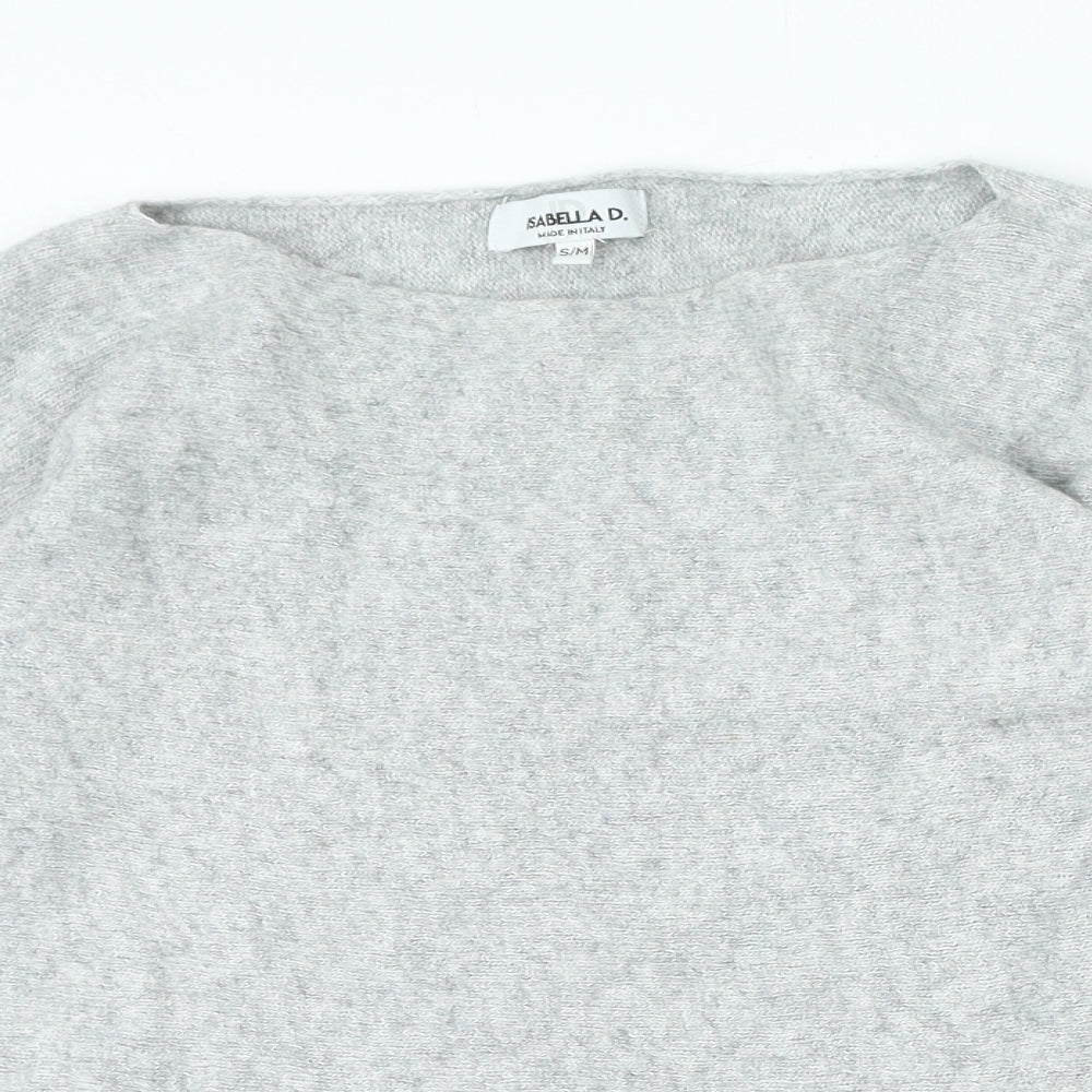 Womens UK Size S Isabella D Grey Pullover Jumper