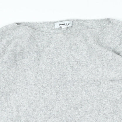 Womens UK Size S Isabella D Grey Pullover Jumper