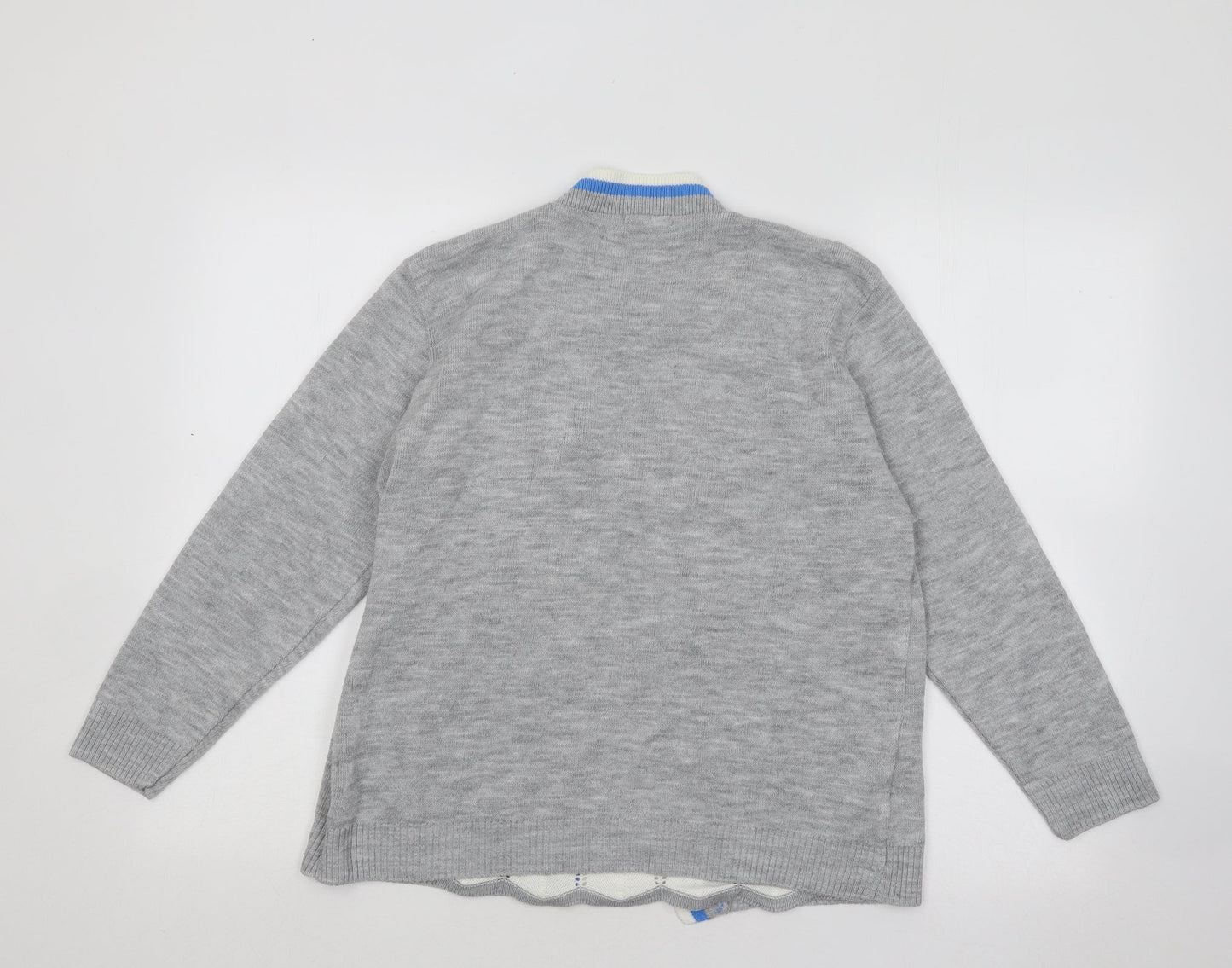 Womens UK Size L Mia Moda Grey Pullover Jumper