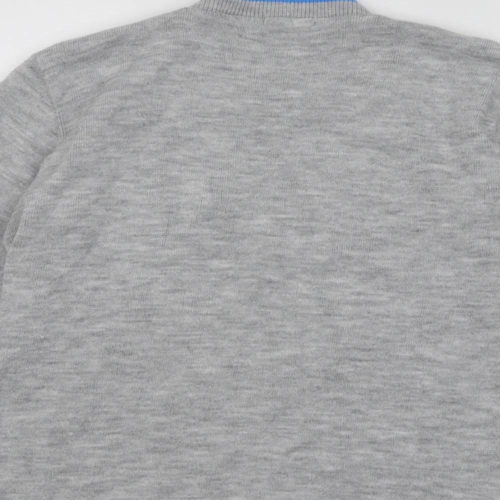 Womens UK Size L Mia Moda Grey Pullover Jumper