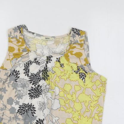 Womens UK Size 8 Oasis Multicoloured Basic Tank