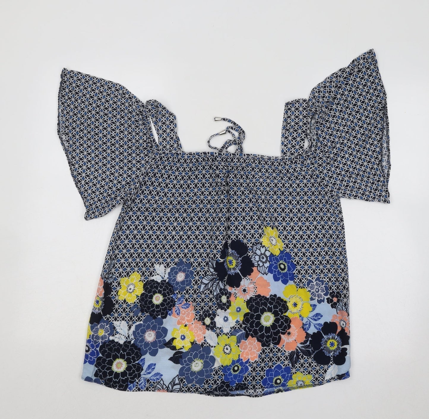Womens UK Size 10 Dorothy Perkins Blue Basic Blouse