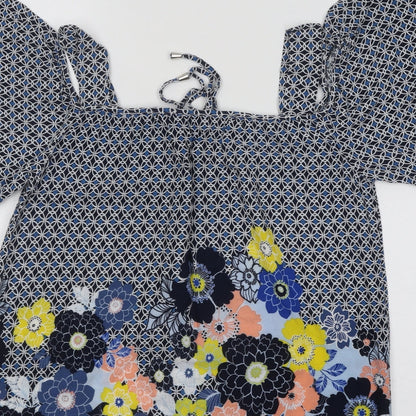 Womens UK Size 10 Dorothy Perkins Blue Basic Blouse