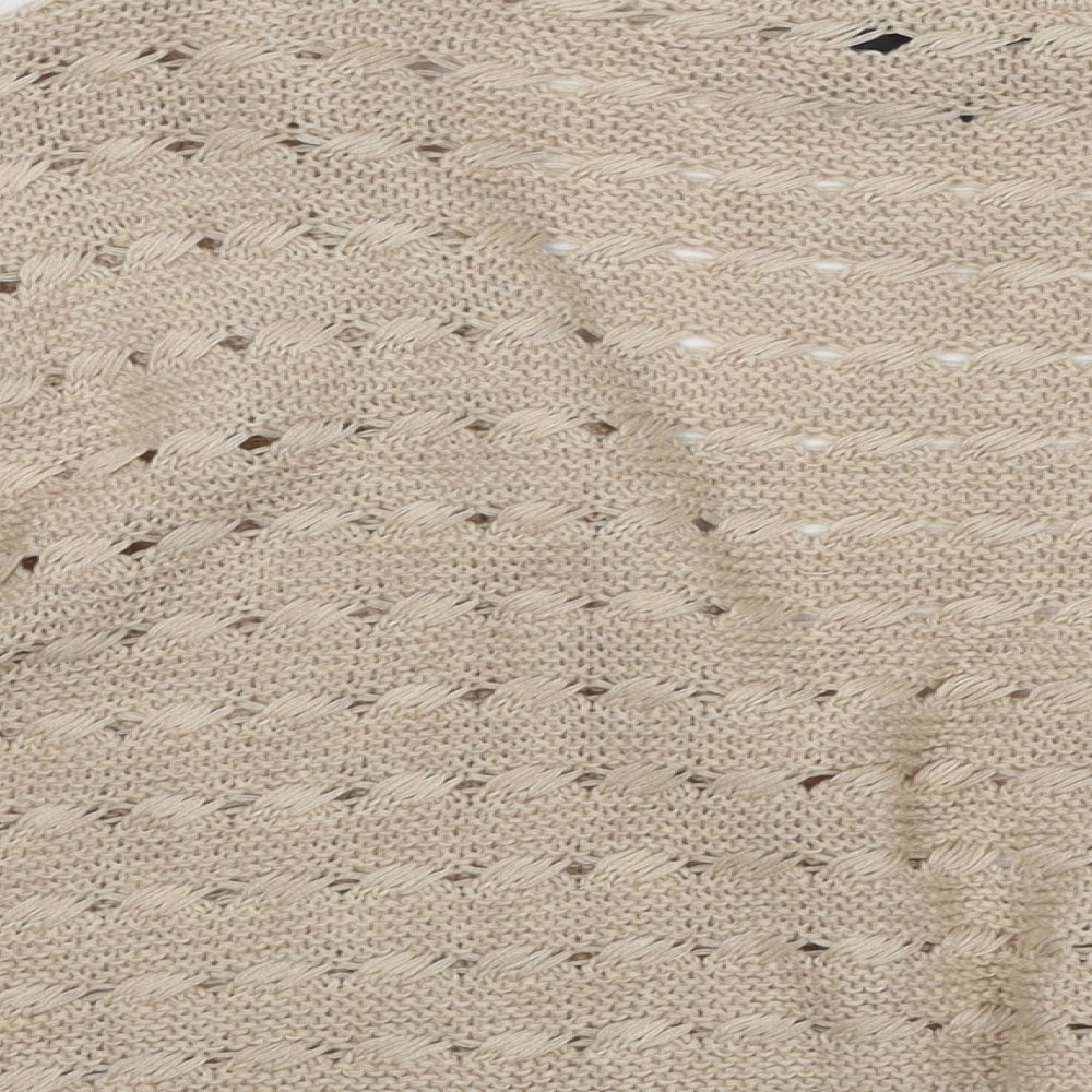 Womens UK Size 10 Topshop Beige Cardigan Jumper
