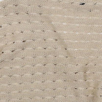 Womens UK Size 10 Topshop Beige Cardigan Jumper