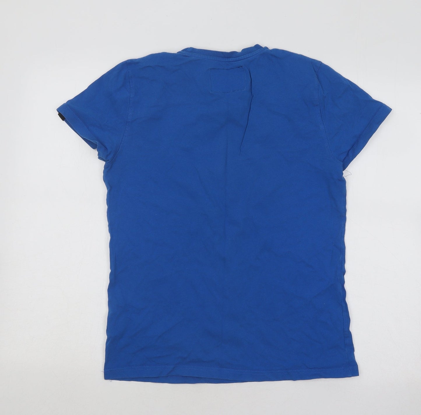 Womens UK Size  Henleys Blue Basic T-Shirt
