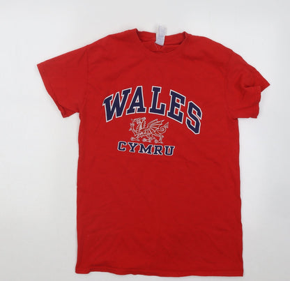 Mens UK Size S Gildan Red  T-Shirt