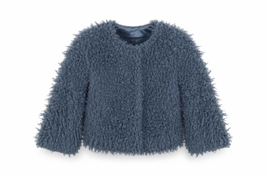 Next Girls Blue Jacket Size 4 Years Snap