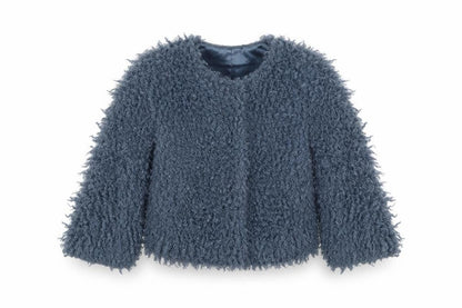 Next Girls Blue Jacket Size 4 Years Snap
