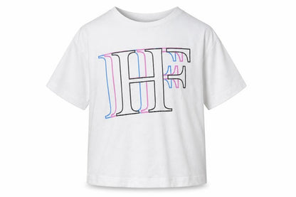 Holyfield Girls White Cotton Basic T-Shirt Size 9-10 Years Round Neck Pullover