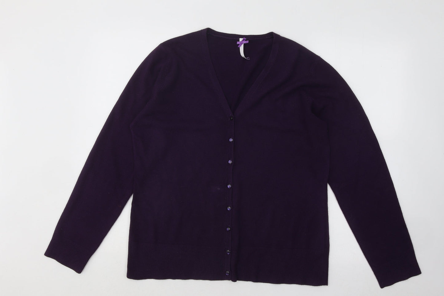 Womens UK Size 16 BHS Purple Cardigan Jumper