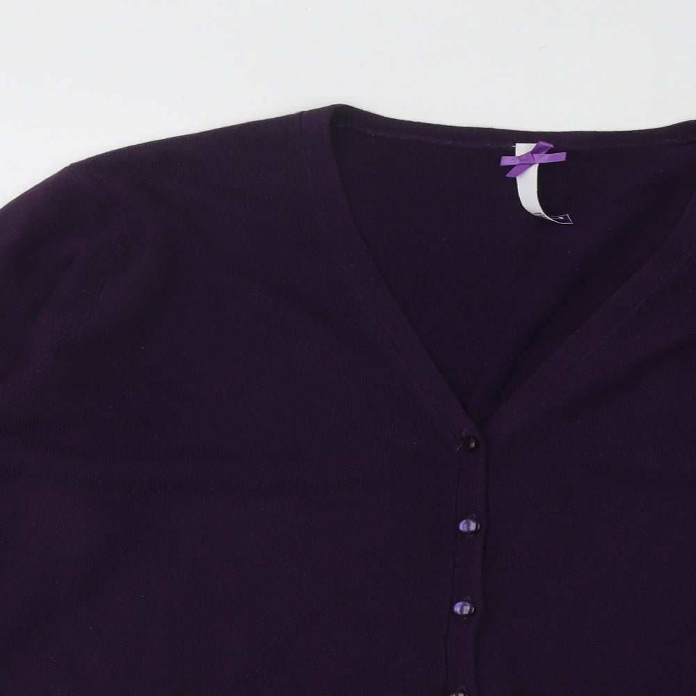 Womens UK Size 16 BHS Purple Cardigan Jumper