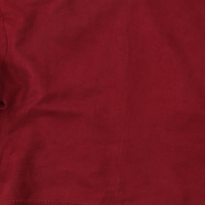 Womens UK Size 16 M&Co Red Bomber Jacket