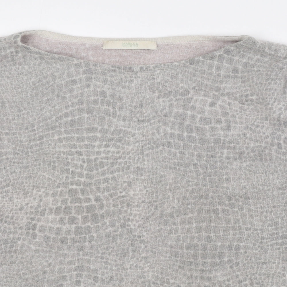 Womens UK Size 16 Marks and Spencer Grey Pullover Jumper