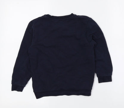 George Boys Blue Cotton Pullover Sweatshirt Size 5-6 Years
