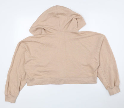 Missguided Womens Beige Polyester Pullover Hoodie Size 8 Pullover - Petite, Cropped