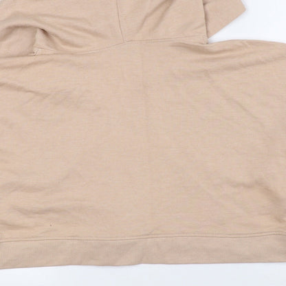 Missguided Womens Beige Polyester Pullover Hoodie Size 8 Pullover - Petite, Cropped