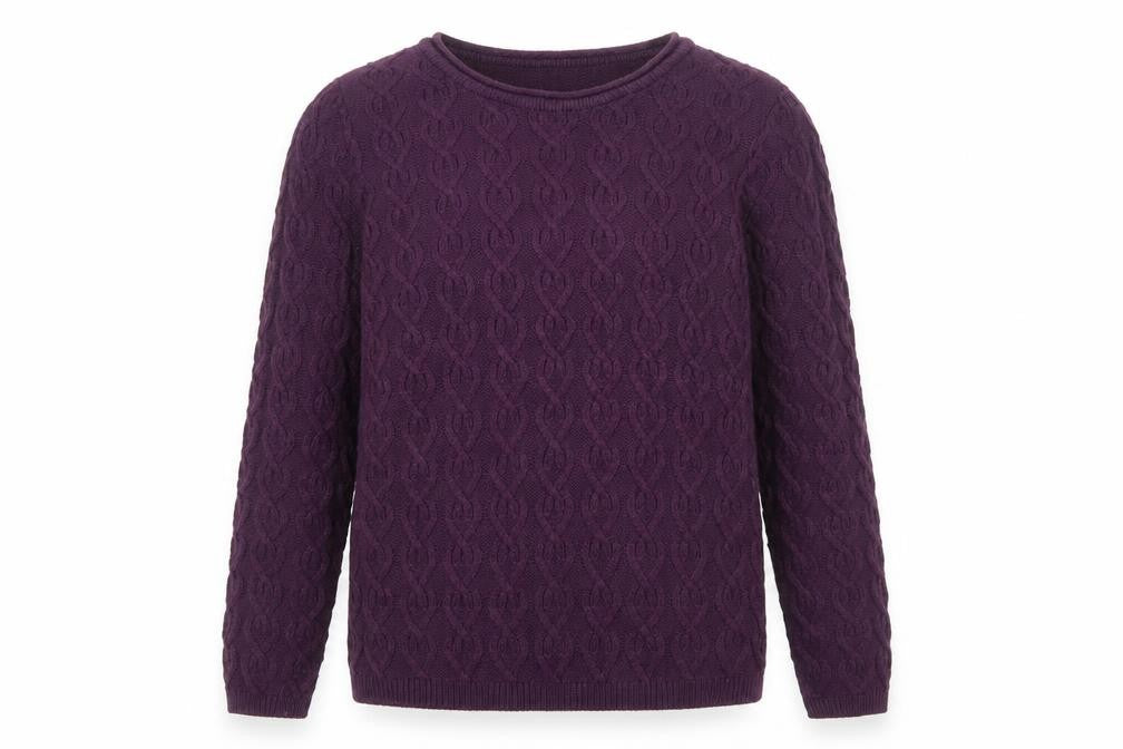 Womens UK Size 10 Isle Essentials Purple Pullover Jumper