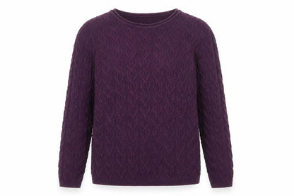 Womens UK Size 10 Isle Essentials Purple Pullover Jumper