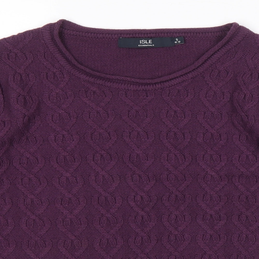 Womens UK Size 10 Isle Essentials Purple Pullover Jumper