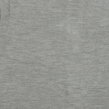 Cedar Wood State Mens Grey Round Neck Acrylic Pullover Jumper Size L