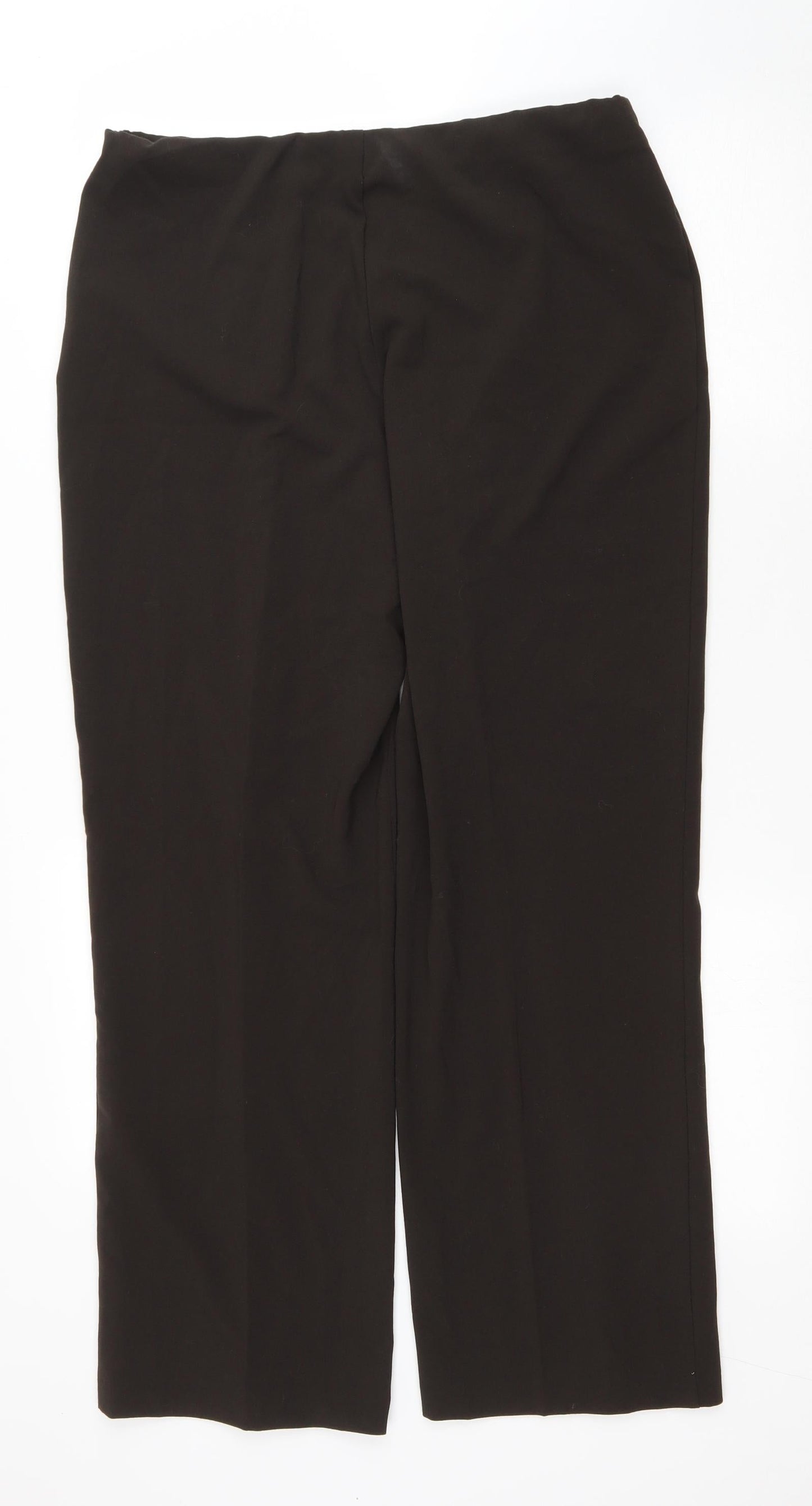 Autonomy Womens Brown Polyester Trousers Size 14 L27 in Regular Drawstring