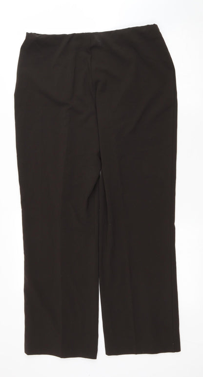 Autonomy Womens Brown Polyester Trousers Size 14 L27 in Regular Drawstring
