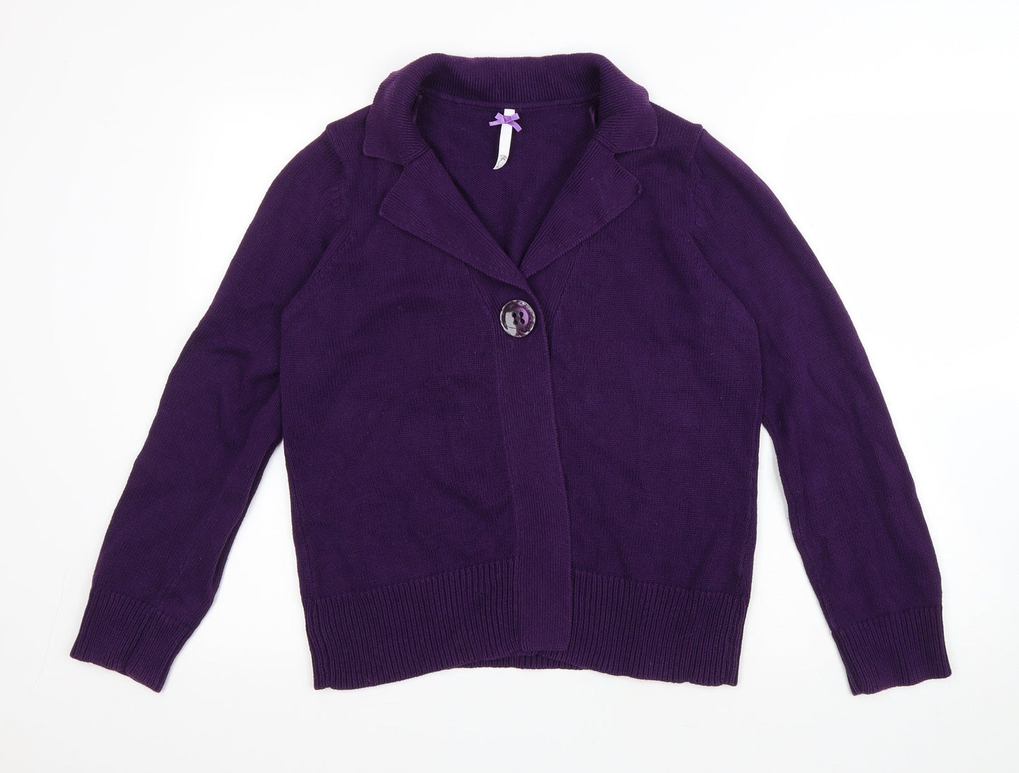 Womens UK Size 12 BHS Purple Cardigan Jumper