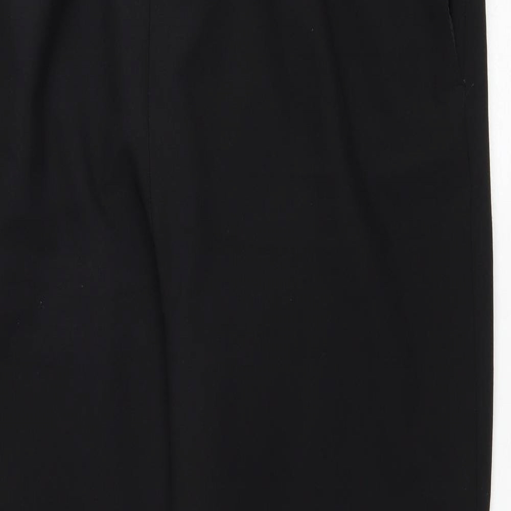 BM Womens Black Polyester Trousers Size 18 L27 in Regular Drawstring