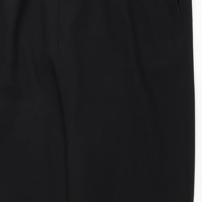 BM Womens Black Polyester Trousers Size 18 L27 in Regular Drawstring
