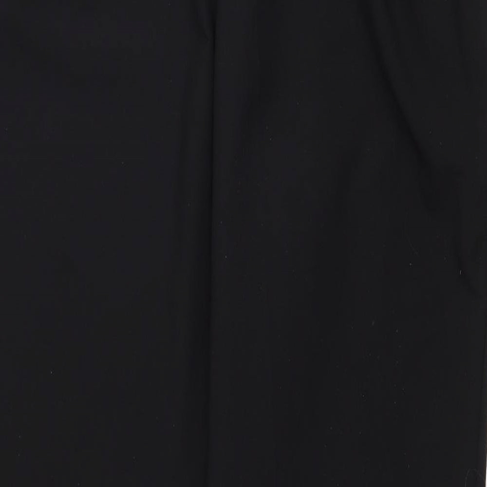 BM Womens Black Polyester Trousers Size 18 L27 in Regular Drawstring