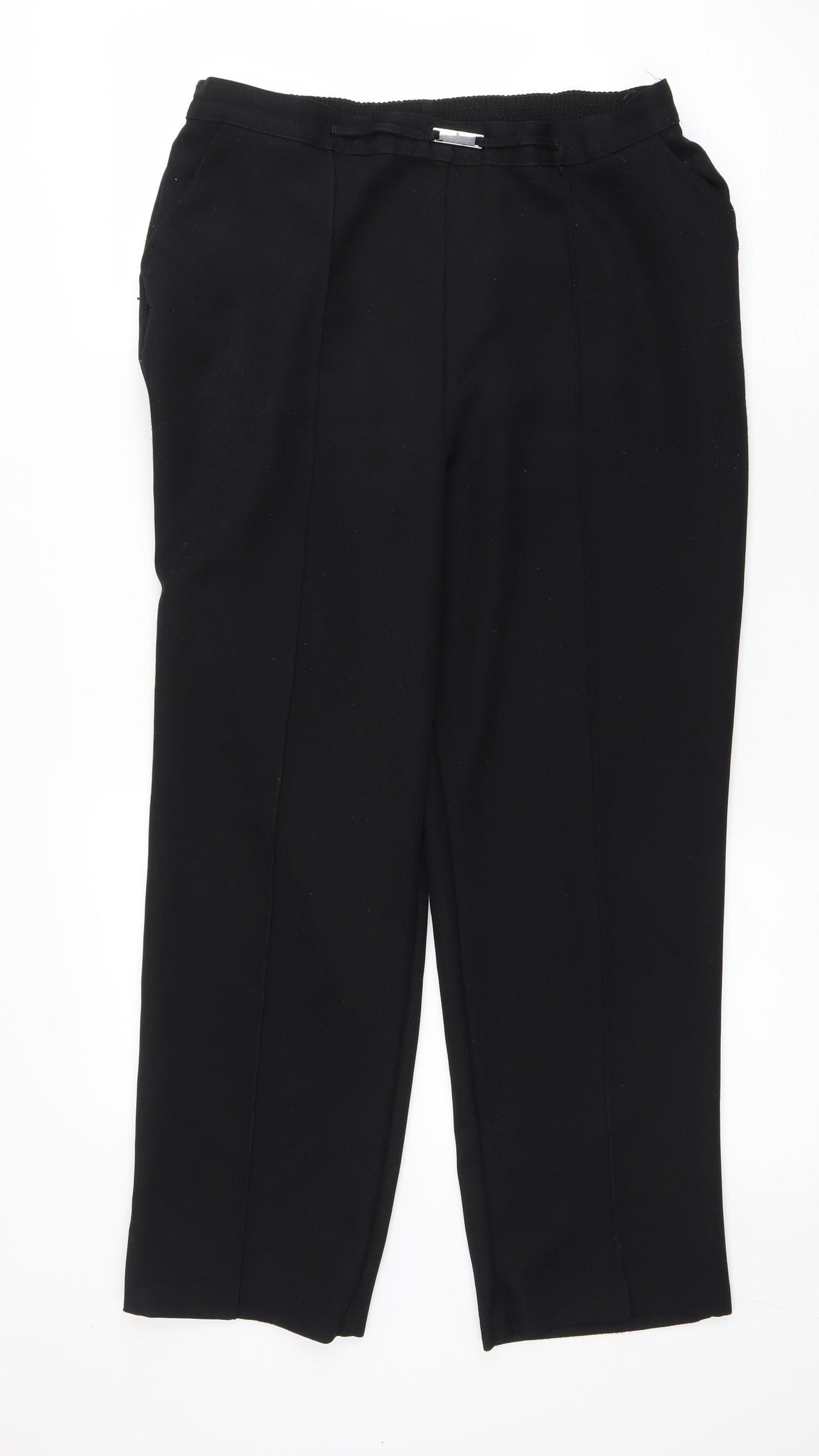 Womens UK Size 14 Papaya Regular Fit  Black Trousers