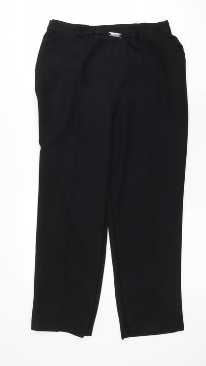 Womens UK Size 14 Papaya Regular Fit  Black Trousers