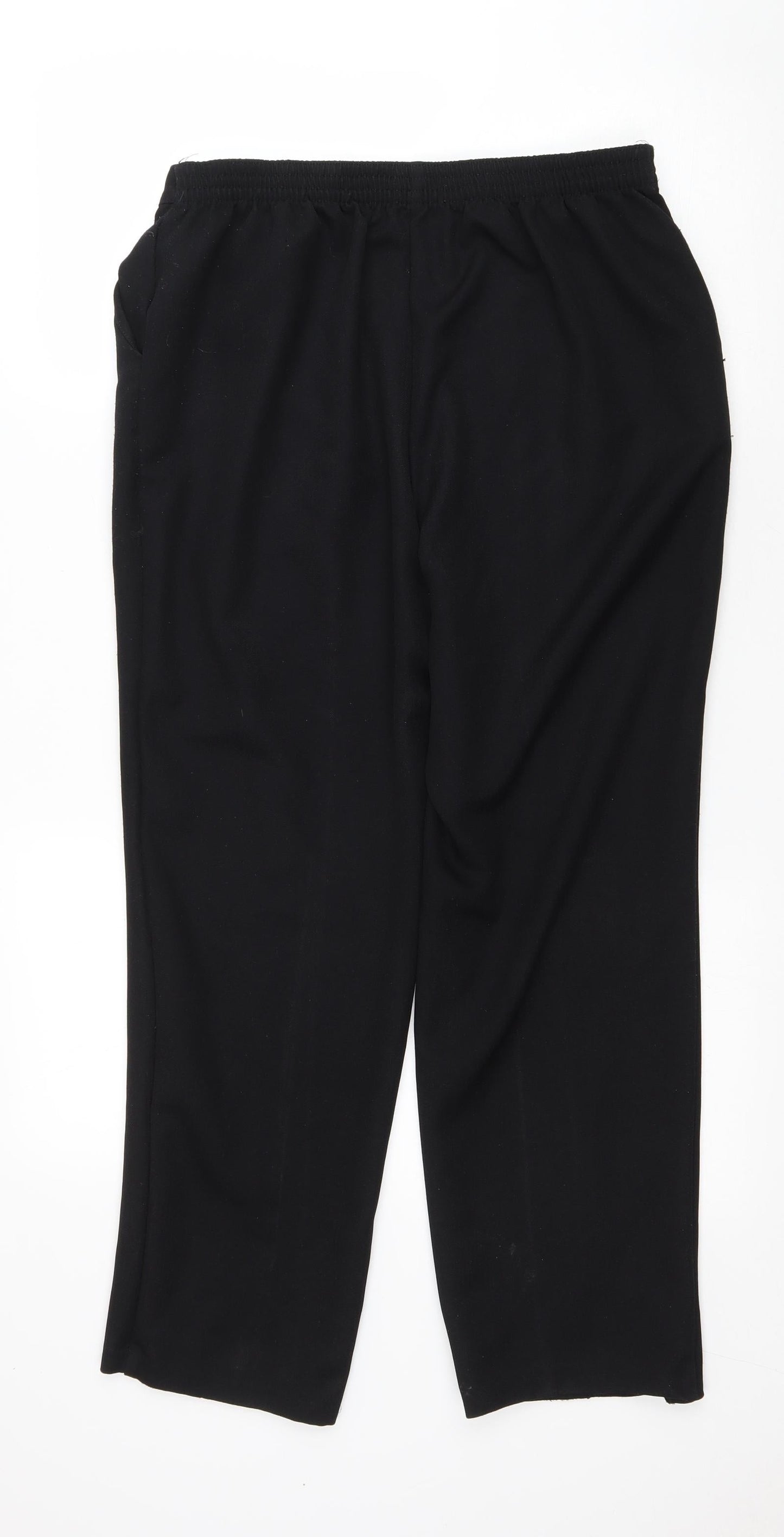 Womens UK Size 14 Papaya Regular Fit  Black Trousers