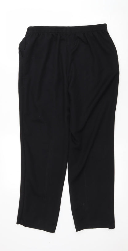 Womens UK Size 14 Papaya Regular Fit  Black Trousers