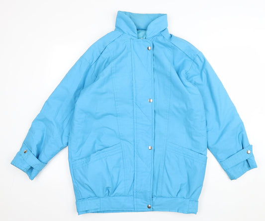 Womens UK Size 12 Preworn Blue Rain Coat