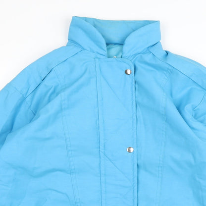 Womens UK Size 12 Preworn Blue Rain Coat