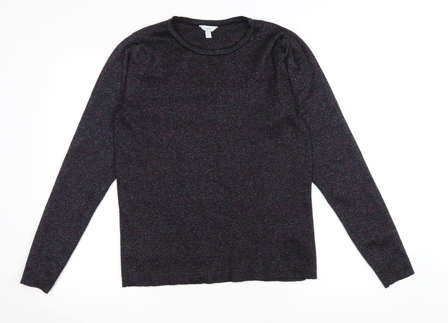 Womens UK Size 14 M&Co Black Pullover Jumper