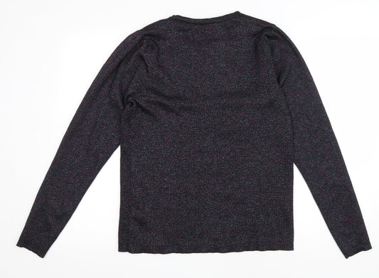 Womens UK Size 14 M&Co Black Pullover Jumper