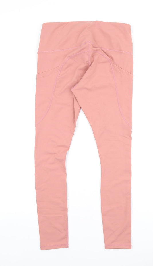 Preworn Womens Pink Nylon Compression Leggings Size M L24 in Regular Pullover