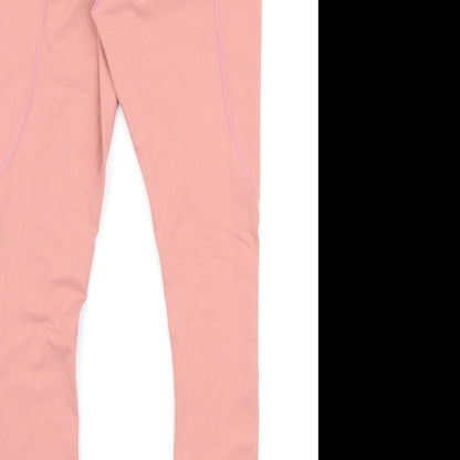 Preworn Womens Pink Nylon Compression Leggings Size M L24 in Regular Pullover
