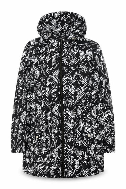 Womens UK Size 12 Papaya Black Anorak Coat