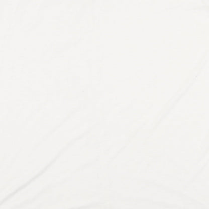 SheIn Womens White Polyester Basic T-Shirt Size XL Round Neck