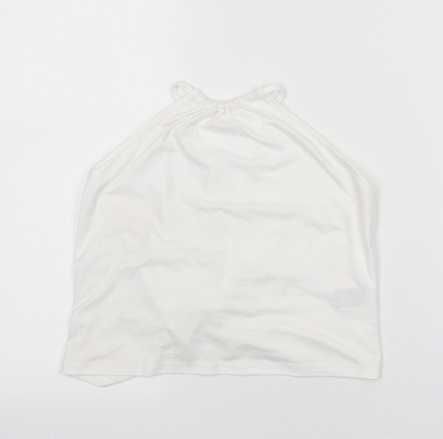 SheIn Womens White Polyester Camisole Tank Size L Halter